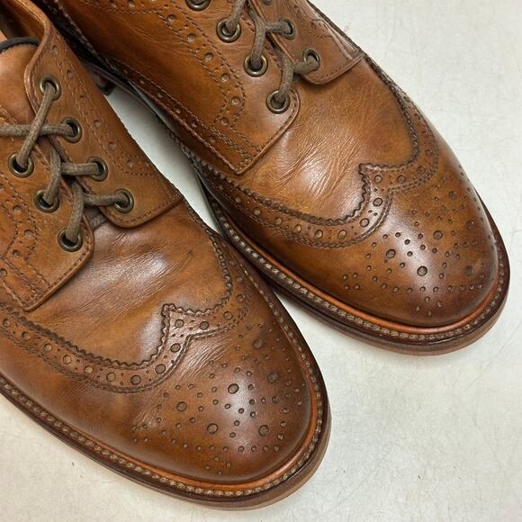 FULLY RESOLED Brunello Cucinelli Brown Wingtip Derby Made in Italy EU 41 US 9 D main image 7